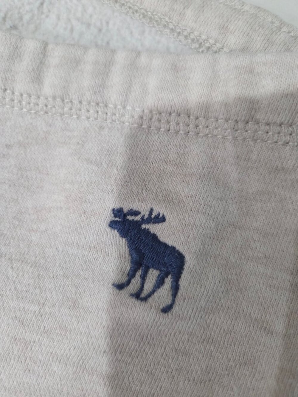 VTG Y2K 2003 Abercrombie & Fitch Cropped Sweatpants XL Grey Script Logo Butt - Picture 6 of 11